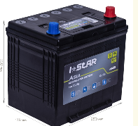 Акумулятор стартерний 6СТ-65 АПЗ I STAR ASIA (-/+)